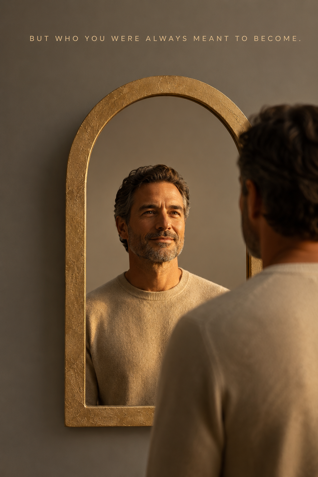 A reflective figure representing the start of personal integration